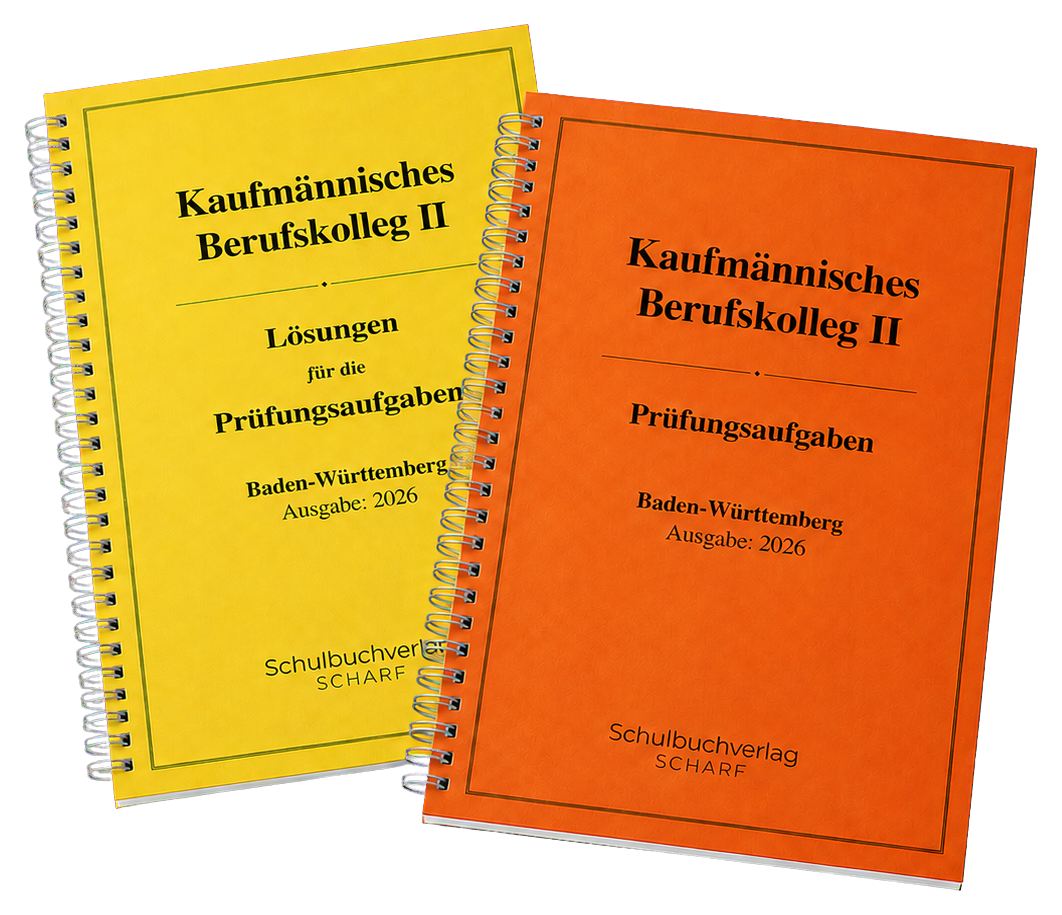 Cover: Berufskolleg II – Prüfungsaufgaben, zwei Bände mit Aufgaben und Lösungen